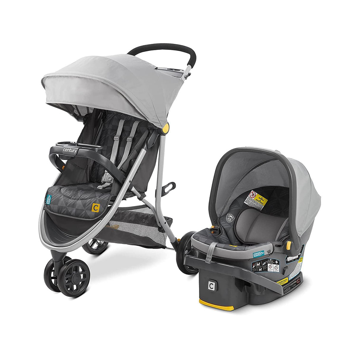 Century Stroll On 3-Wheel 2-in-1 Lightweight Travel System – The Baby's Room