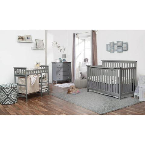 Sorelle Palisades Room In a Box, Grey | Crib, Dresser, and Hamper