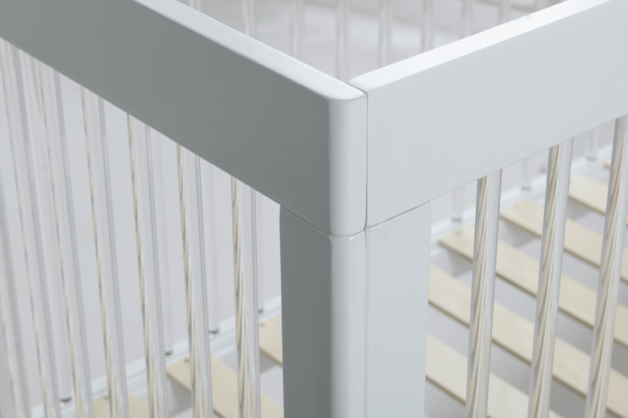 Acrylic baby cot Durable and stable small new born baby bed - The Baby's Room