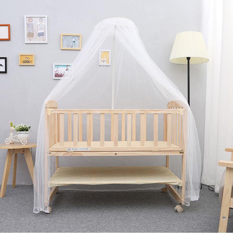 Multi-functional basic custom logo solid wood bed cot cribs newborn baby cradle baby wooden bed - The Baby's Room