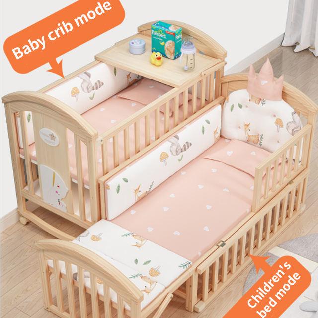 Eco-friendly Solid Wood Newborn Baby Crib With Storage - The Baby's Room