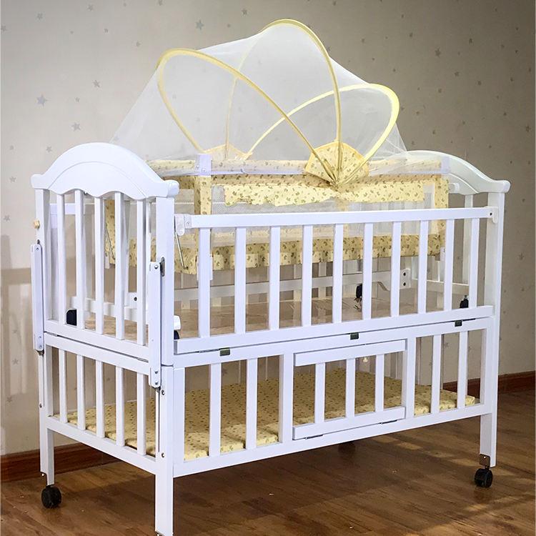 6 In 1 convertible crib and changer, muitifunctional pine wood baby bed - The Baby's Room