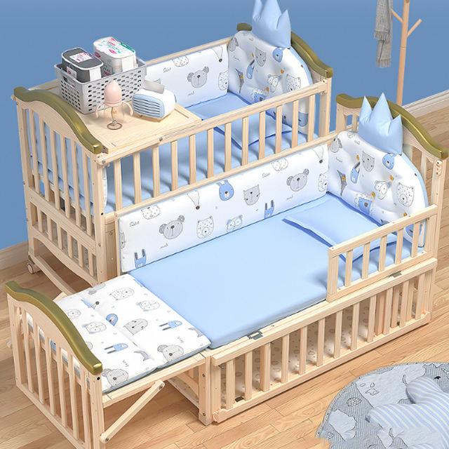 muitifunctional baby crib,children bed, solid wood movable BB cradle Cot - The Baby's Room