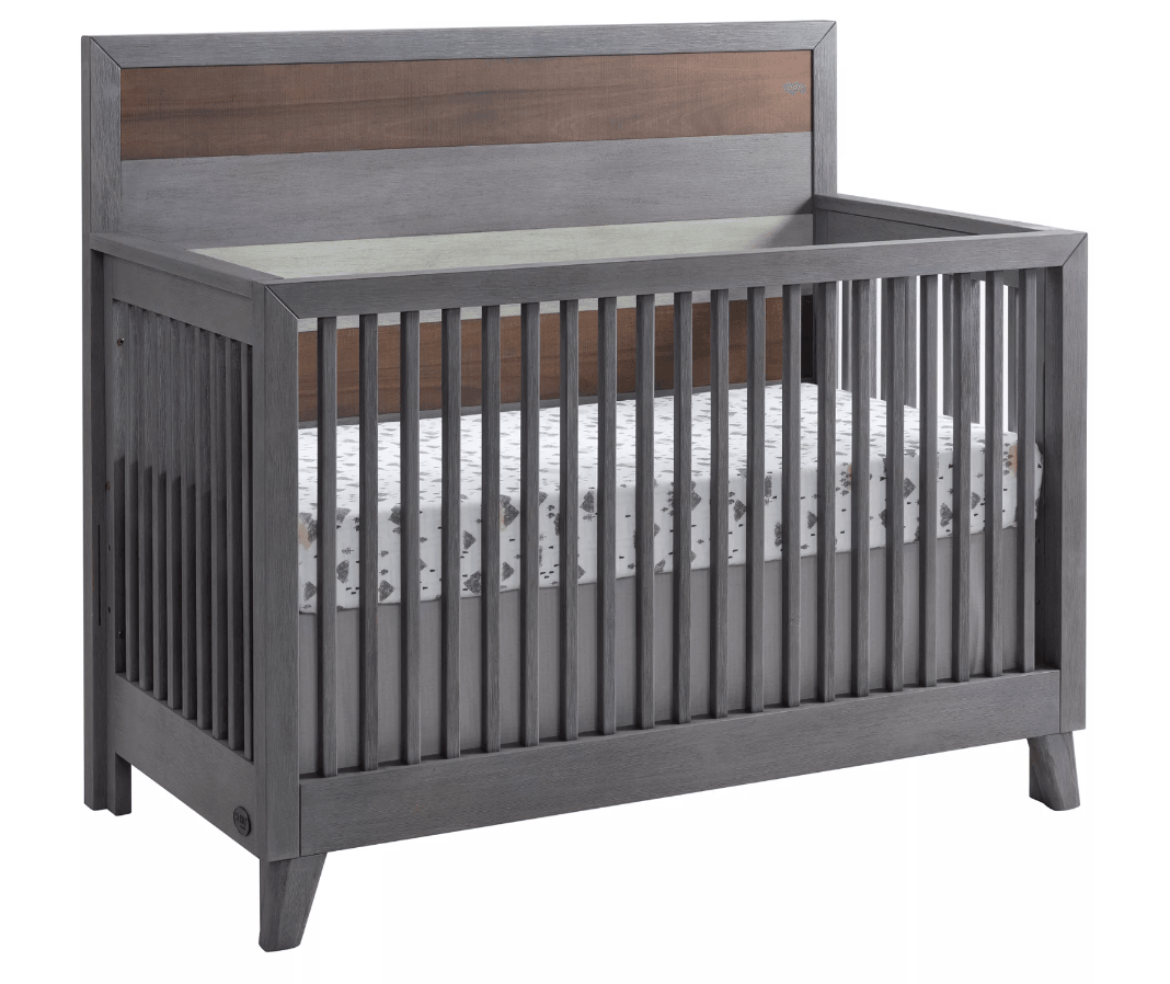 4-in-1 Convertible Crib in Grey - The Baby's Room