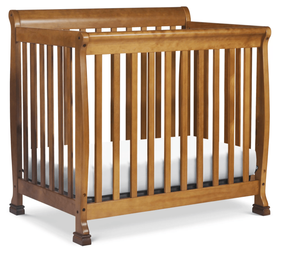 4-in-1 Convertible Mini Crib in Chestnut - The Baby's Room