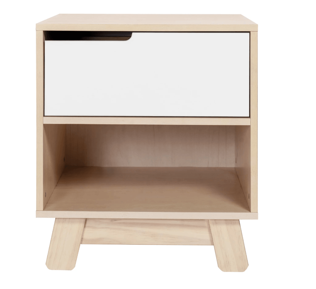 Hudson Nightstand in Washed Natural/White - The Baby's Room