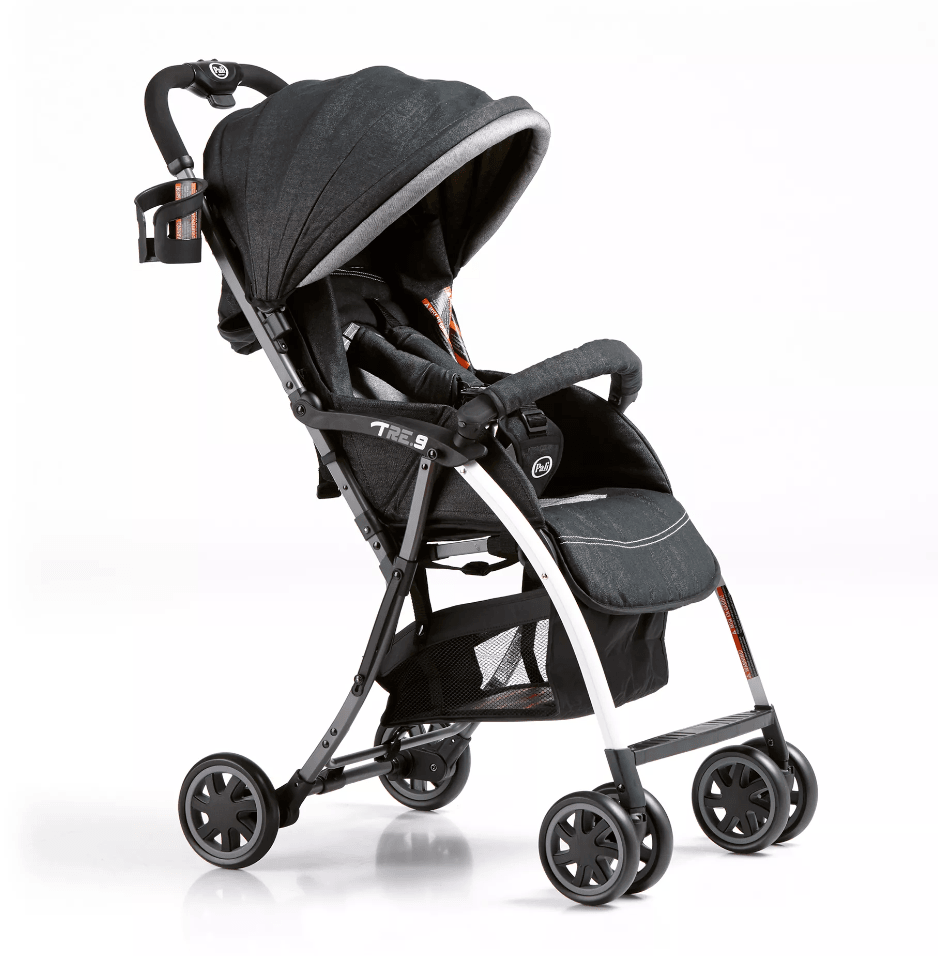 Denim Attitude Stroller in Miami Red - The Baby's Room