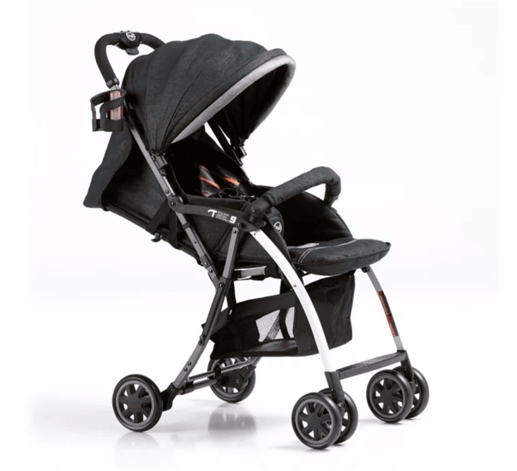 Denim Attitude Stroller in Miami Red - The Baby's Room