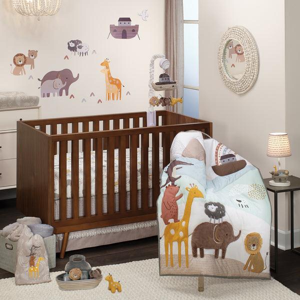 Baby Noah 3-Piece Animals/Ark Baby Crib Bedding Set - The Baby's Room