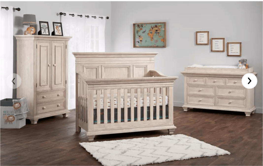 Antique white top nursery furniture