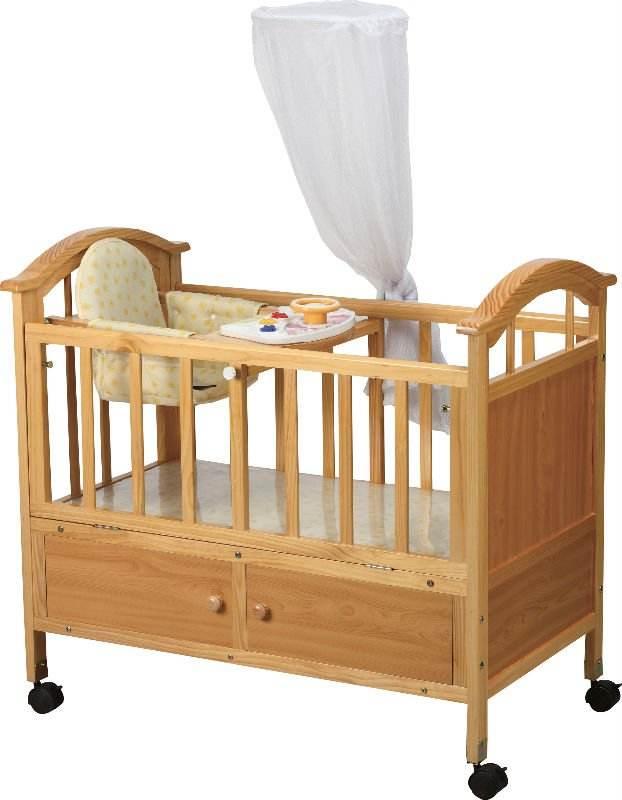 smoothly solid raw wood automatic swing baby crib - The Baby's Room