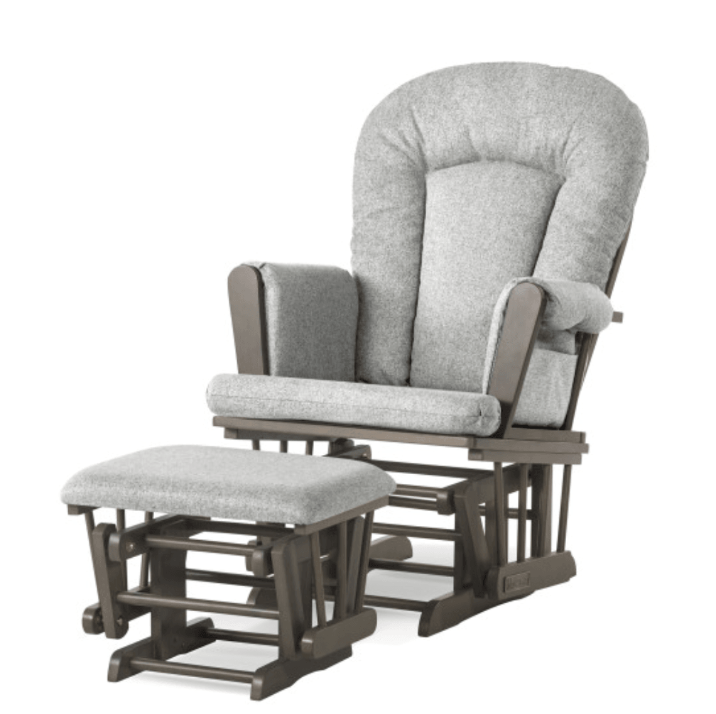 Tranquil Nursery Glider and Ottoman, Dapper Gray - The Baby's Room