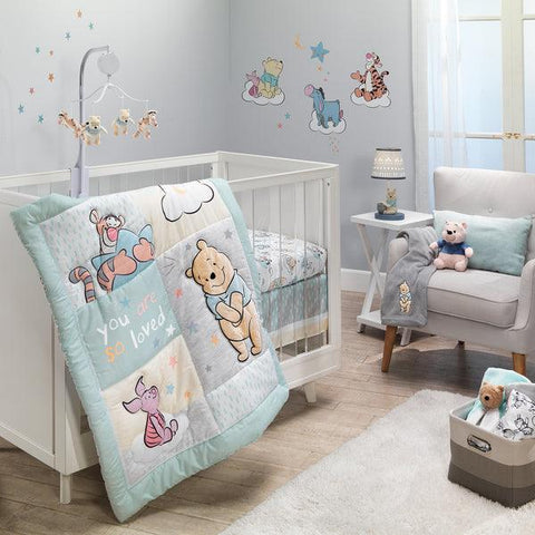 Disney Baby Winnie the Pooh Hugs 3-Piece Nursery Crib Bedding Set