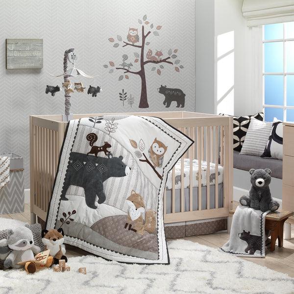 Woodland Forest Animal Nursery 5-Piece Baby Crib Bedding Set - The Baby's Room