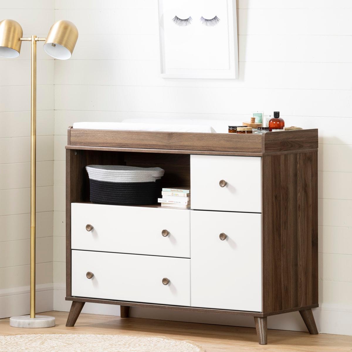 Yodi - Changing Table with Drawers and Open Storage - The Baby's Room