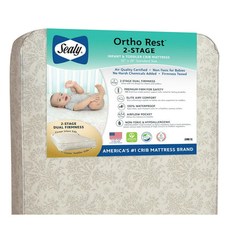 Sealy Ortho Rest 2-Stage Premium 150C Crib and Toddler Mattress