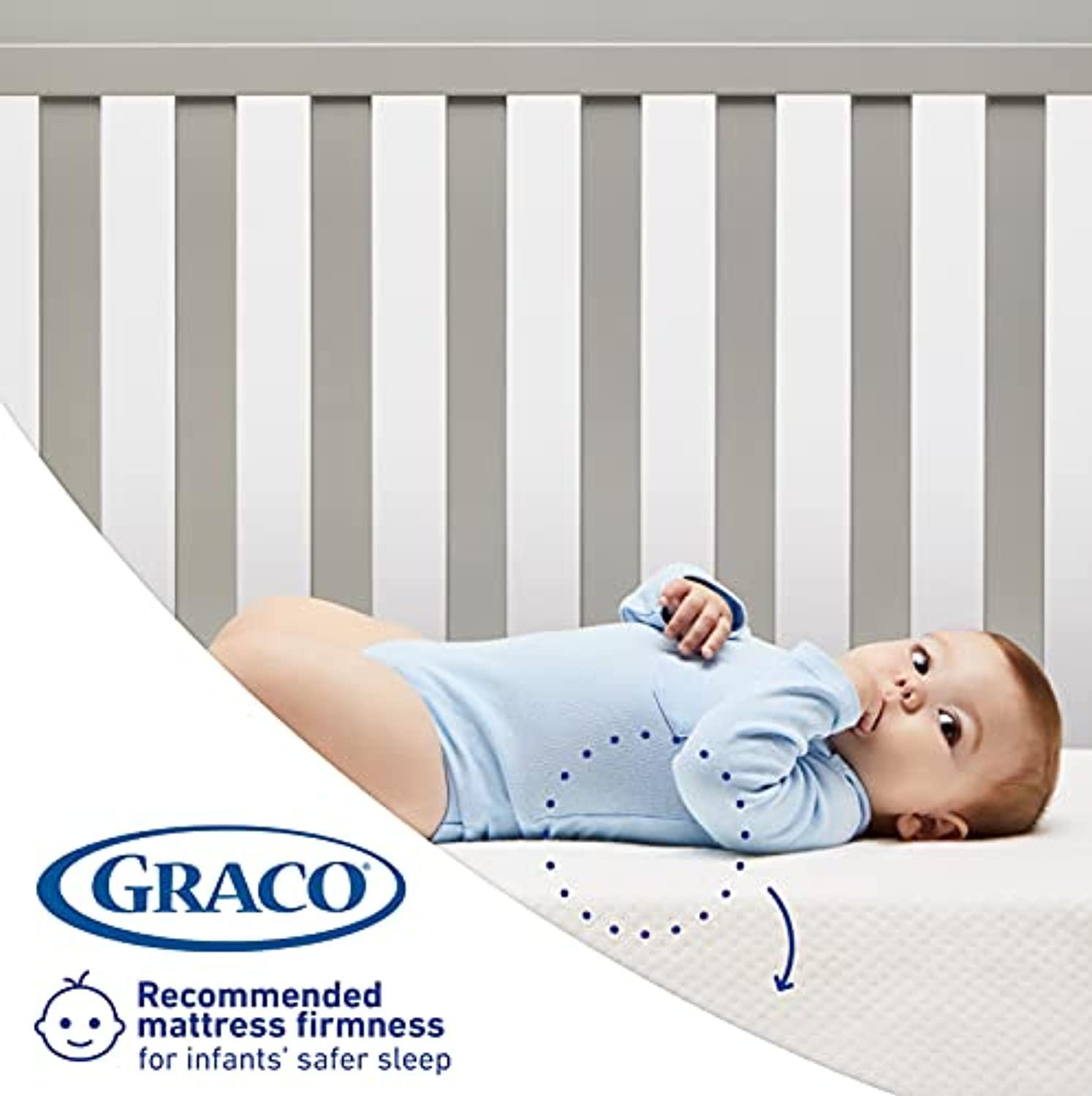 Graco Premium Foam Crib & Toddler Mattress - GREENGUARD Gold Certified, Water-Resistant, Machine Washable Cover