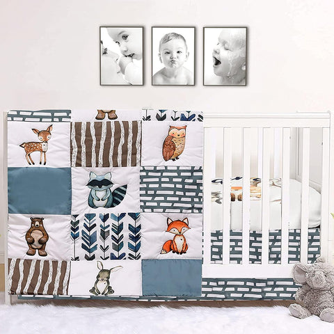 4-Piece Crib Bedding Set for Girls