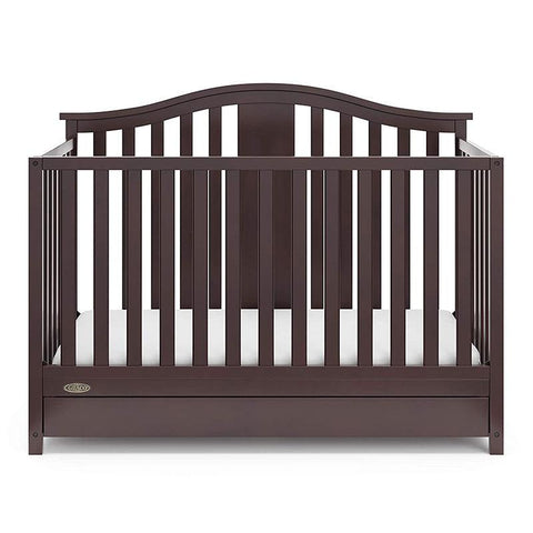 5 in 1 Convertible Baby Crib with Drawer