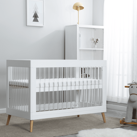 Acrylic baby cot Durable and stable small new born baby bed