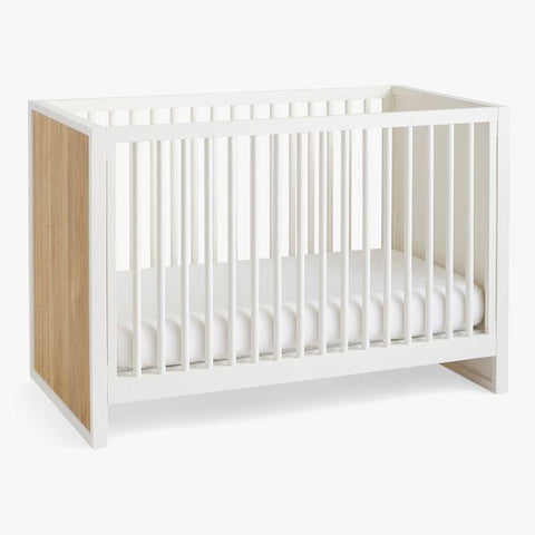 Natural Wood Color Wooden Baby Crib Playpen Folding Style Eco-friendly Paint - The Baby's Room