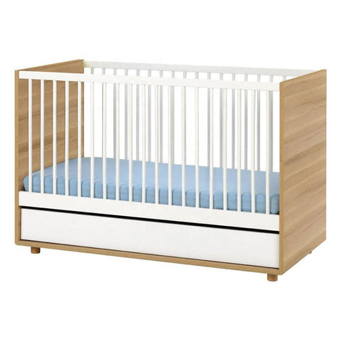 Multi-function crib big storage space pine newborn portable wooden baby crib