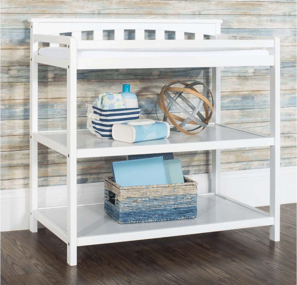 Child Craft™ Forever Eclectic Flat Top Changing Table in Matte White - The Baby's Room
