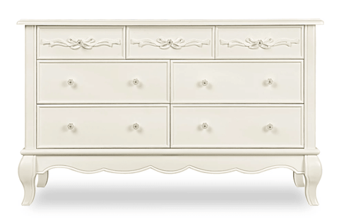 7-Drawer Double Dresser in Ivory Lace