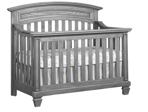 4-in-1 Convertible Crib in Brushed Grey