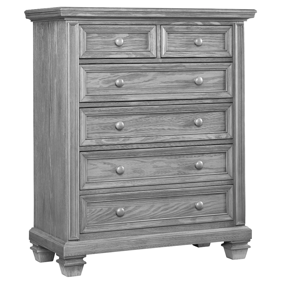 6-Drawer Chest in Brushed Grey - The Baby's Room