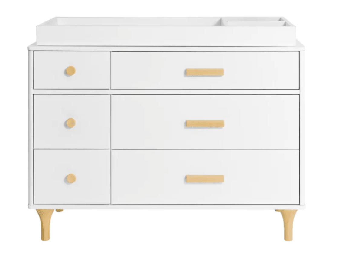6-Drawer Double Dresser in White/Natural - The Baby's Room