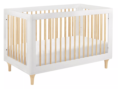 3-in-1 Convertible Crib in White/Natural