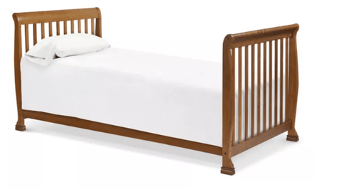 4-in-1 Convertible Mini Crib in Chestnut - The Baby's Room