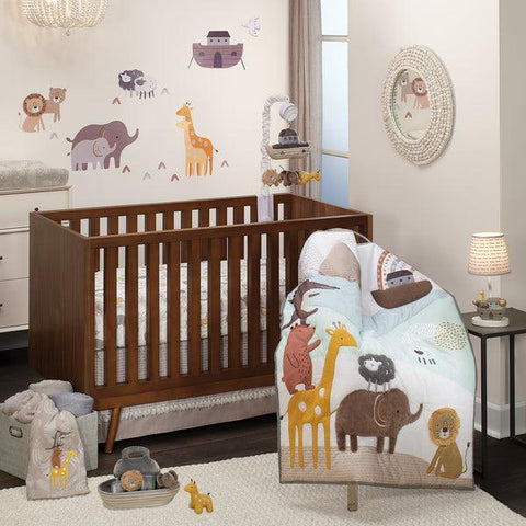 Baby Noah 3-Piece Animals/Ark Baby Crib Bedding Set