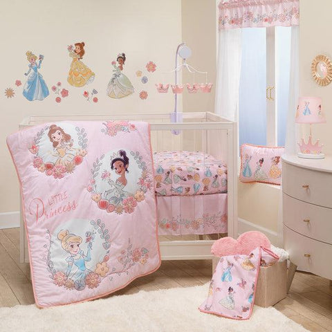 Disney Princesses 3-Piece Nursery Baby Crib Bedding Set - Pink
