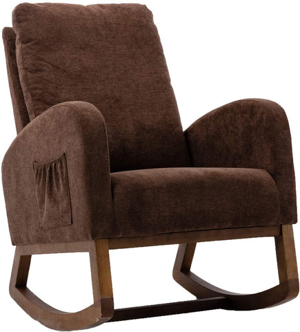 Rocking Chair Mid-Century Modern Nursery Rocking Armchair