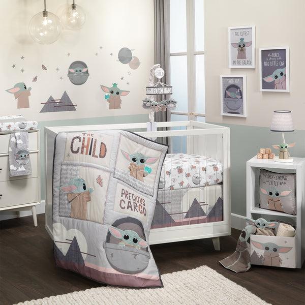 Star Wars The Child Baby Yoda Nursery 3-Piece Baby Crib Bedding Set - The Baby's Room