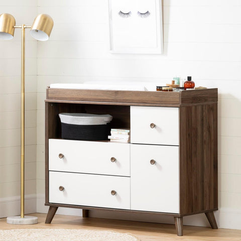 Yodi - Changing Table with Drawers and Open Storage
